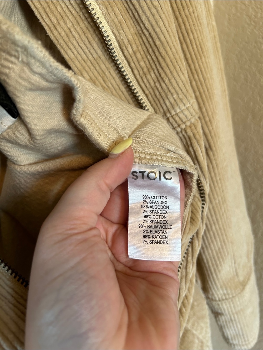 Stoic Wide Leg Corduroy Jumpsuit Coveralls Tan Beige Small - Picture 12 of 15